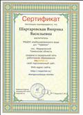 Сертификат о создании  персонального сайта nsportal.ru