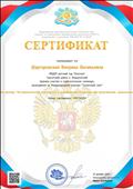 Сертификат об участие в педагогическом семинаре на Международном портале "Солнечный свет"
